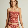 Lingerie I.D. Sarrieri Corsets | Tuscan Holiday Strapless Bustier In Red Myrtle