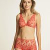 Lingerie I.D. Sarrieri Triangle | Petite Fleur Underwired Triangle Bra In Hot Orange