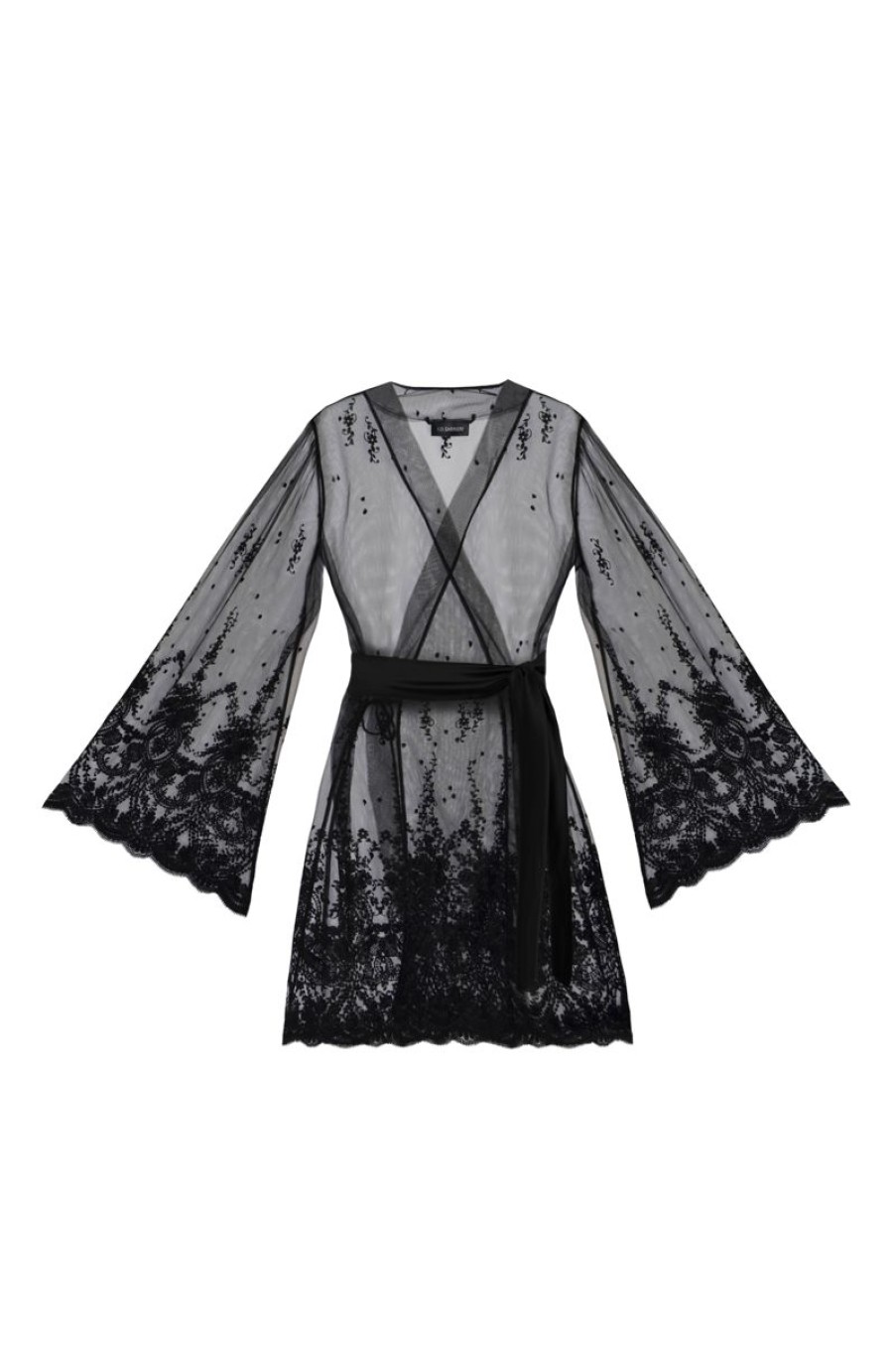 Loungewear I.D. Sarrieri | A La Rose Robe In Black