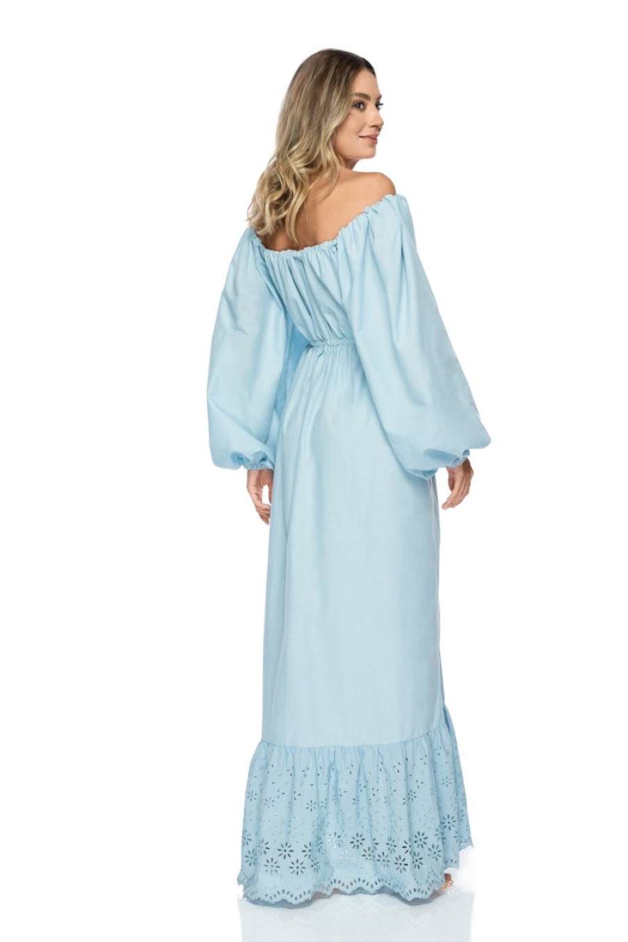 Loungewear I.D. Sarrieri | Cap D'Antibes Maxi Dress In Blue Ciel