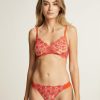 Lingerie I.D. Sarrieri Triangle | Petite Fleur Soft Cup Bra In Hot Orange