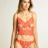 Loungewear I.D. Sarrieri | Petite Fleur Top In Hot Orange