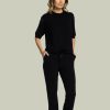 Loungewear I.D. Sarrieri | Kensington Mornings Short Sleeve Top In Black