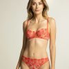 Lingerie I.D. Sarrieri Balconette | Petite Fleur Half Cup Bra In Hot Orange