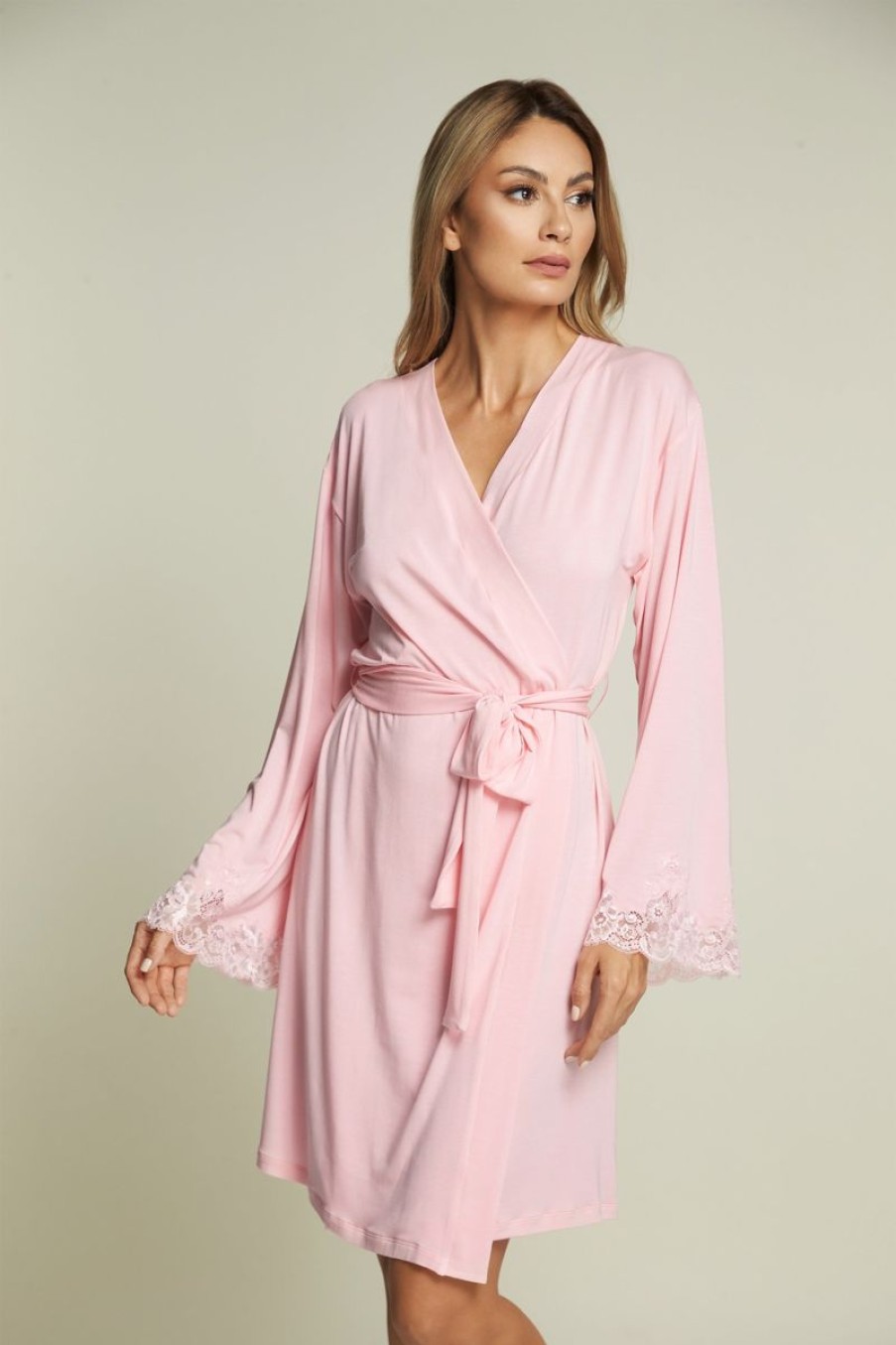 Loungewear I.D. Sarrieri | Kesington Mornings Robe In Pink