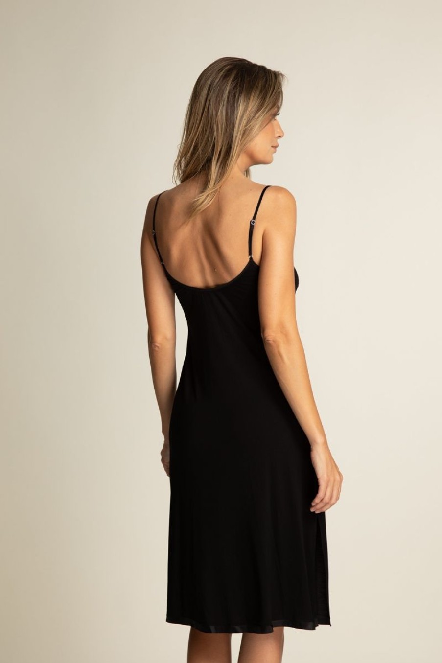 Loungewear I.D. Sarrieri | Kensington Mornings Chemise In Black