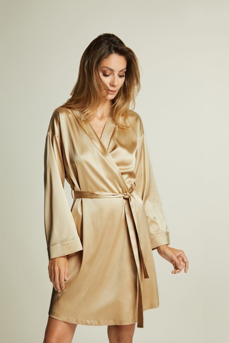 Loungewear I.D. Sarrieri | Plein Soleil Robe In Gold