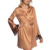 Loungewear I.D. Sarrieri | Hotel Particulier Robe In Camel/Black