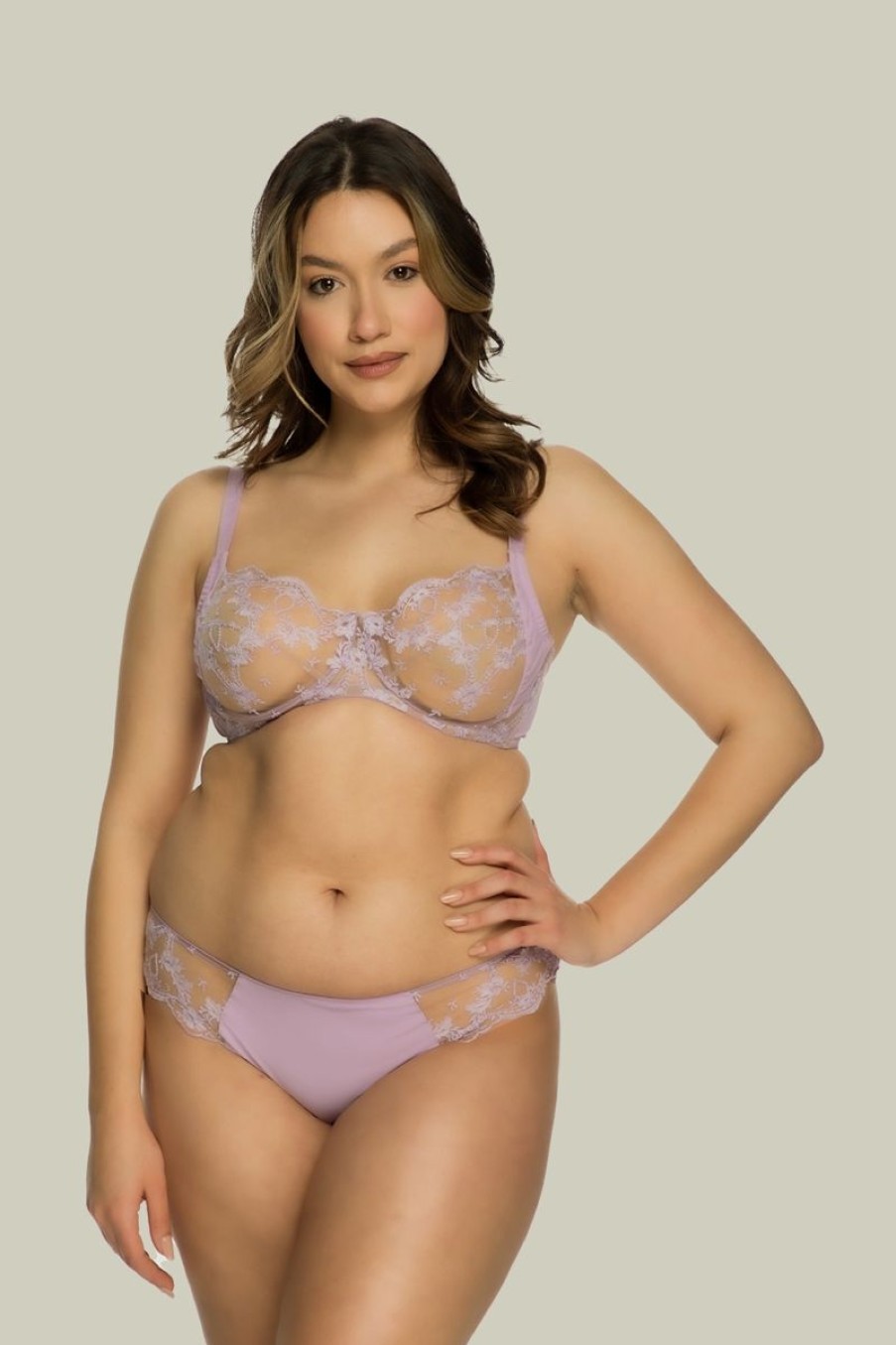 Lingerie I.D. Sarrieri Briefs | Petal Bloom Full Coverage Brief In Lilac