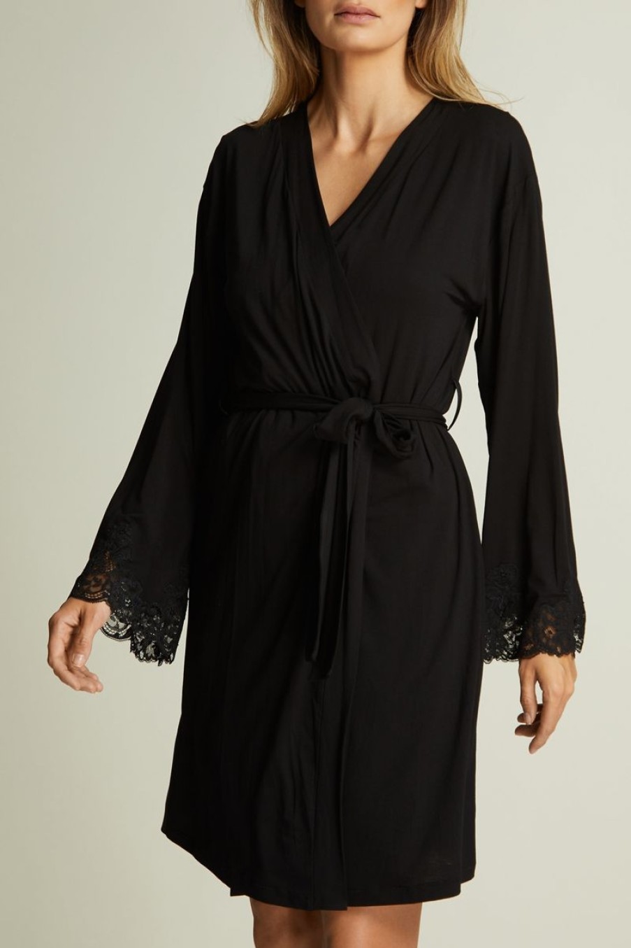 Loungewear I.D. Sarrieri | Kensington Mornings Robe In Black