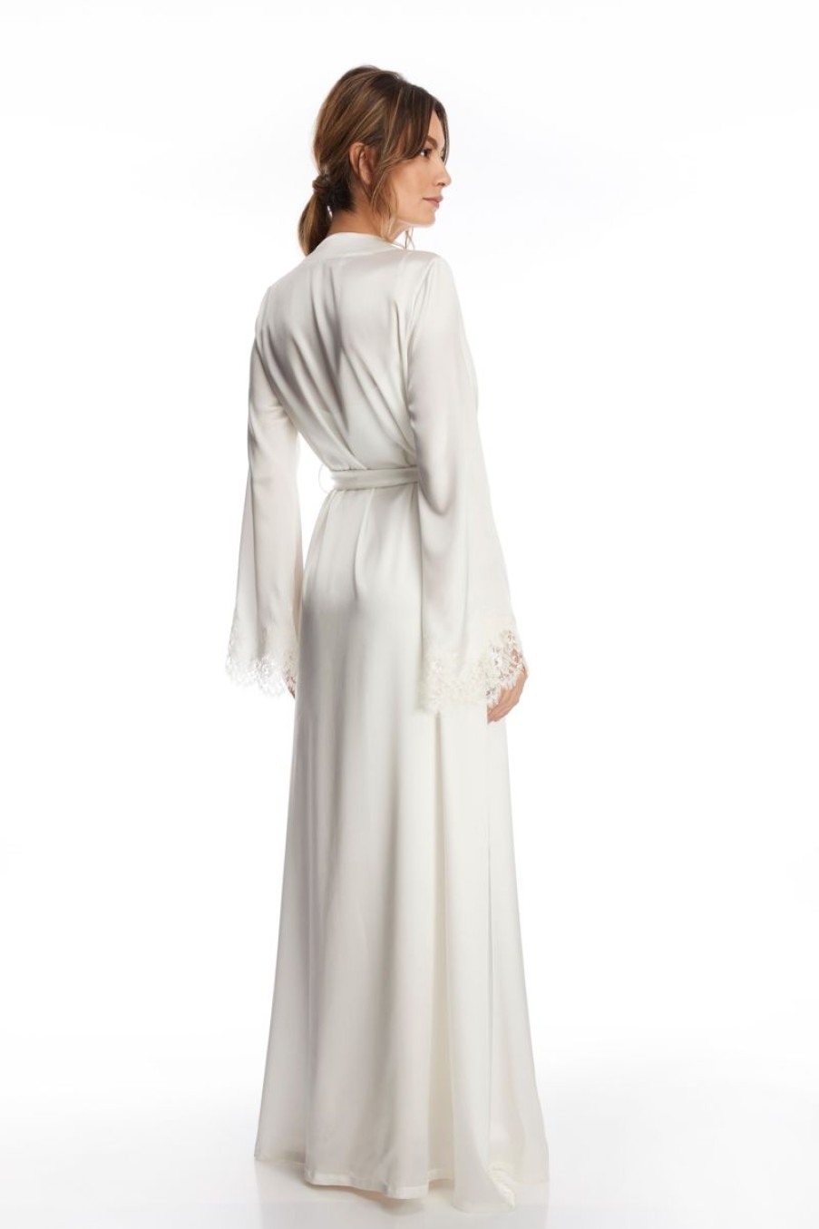 Loungewear I.D. Sarrieri | Hotel Particulier Long Robe In Cream