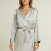 Loungewear I.D. Sarrieri | Anastasia Robe In Silver Lightning