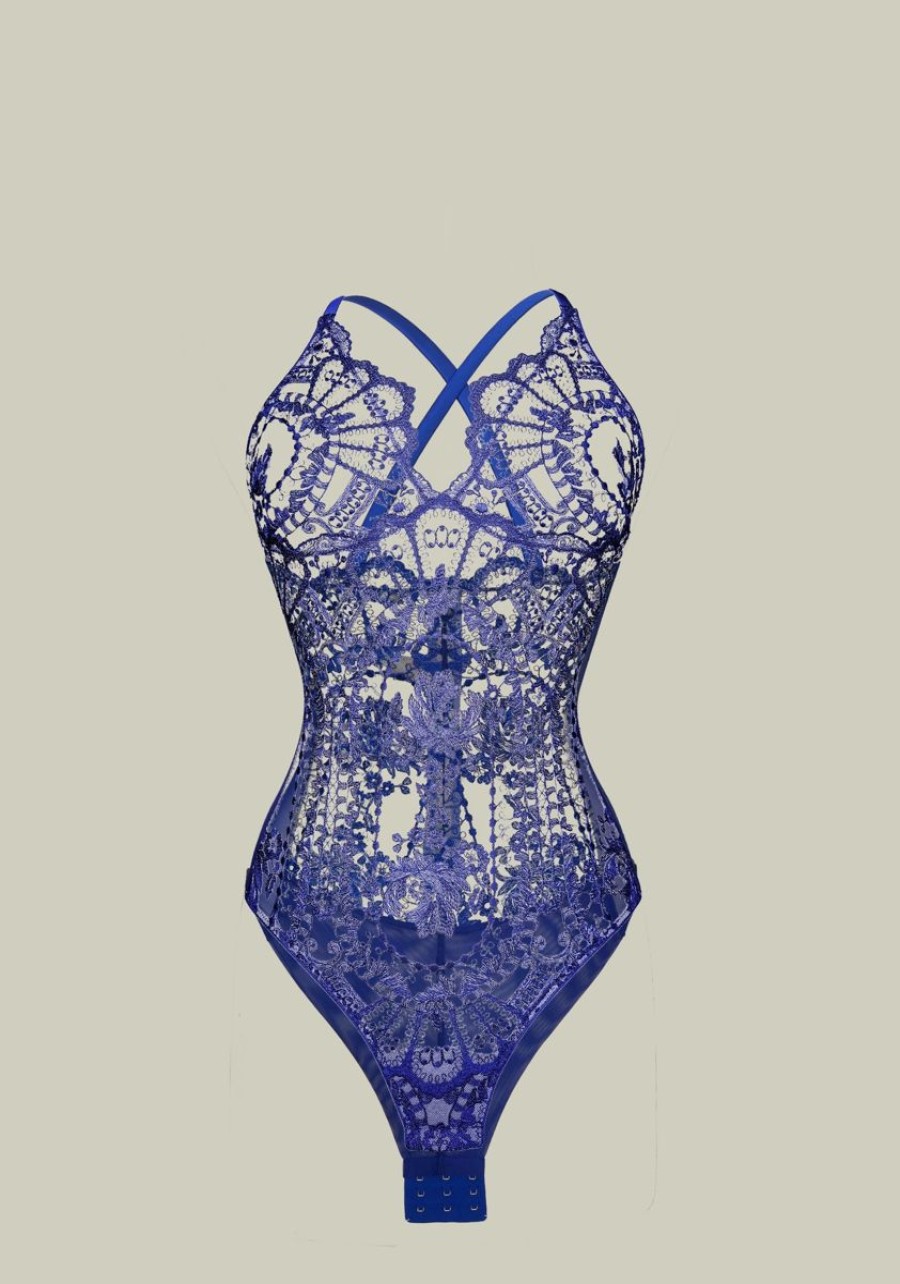 Lingerie I.D. Sarrieri Bodysuits | La Naissance De Venus Bodysuit In Deep Blue