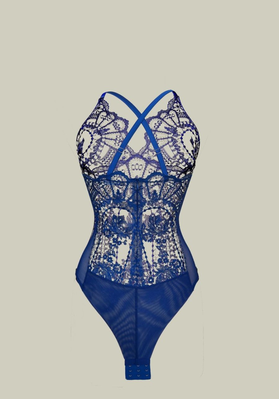 Lingerie I.D. Sarrieri Bodysuits | La Naissance De Venus Bodysuit In Deep Blue