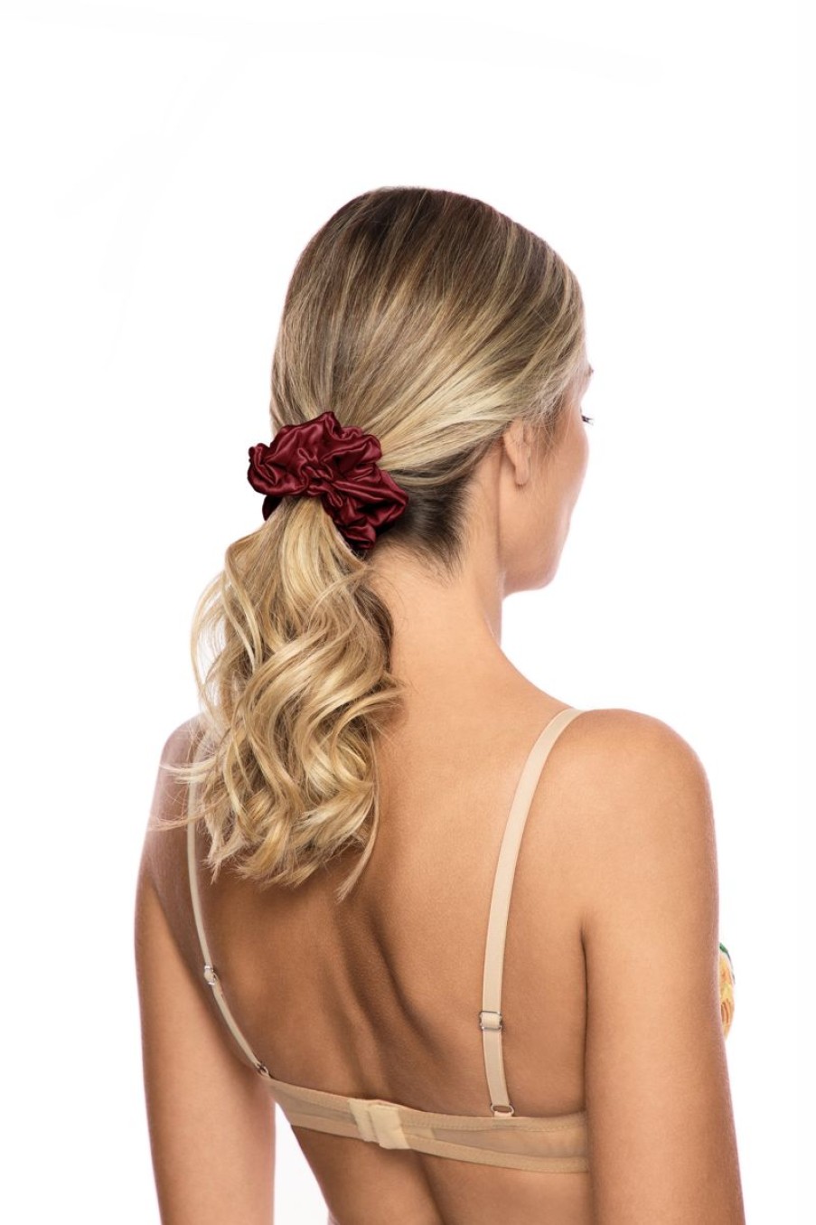 Lingerie I.D. Sarrieri Accessories | Wide Scrunchie In Scarlett