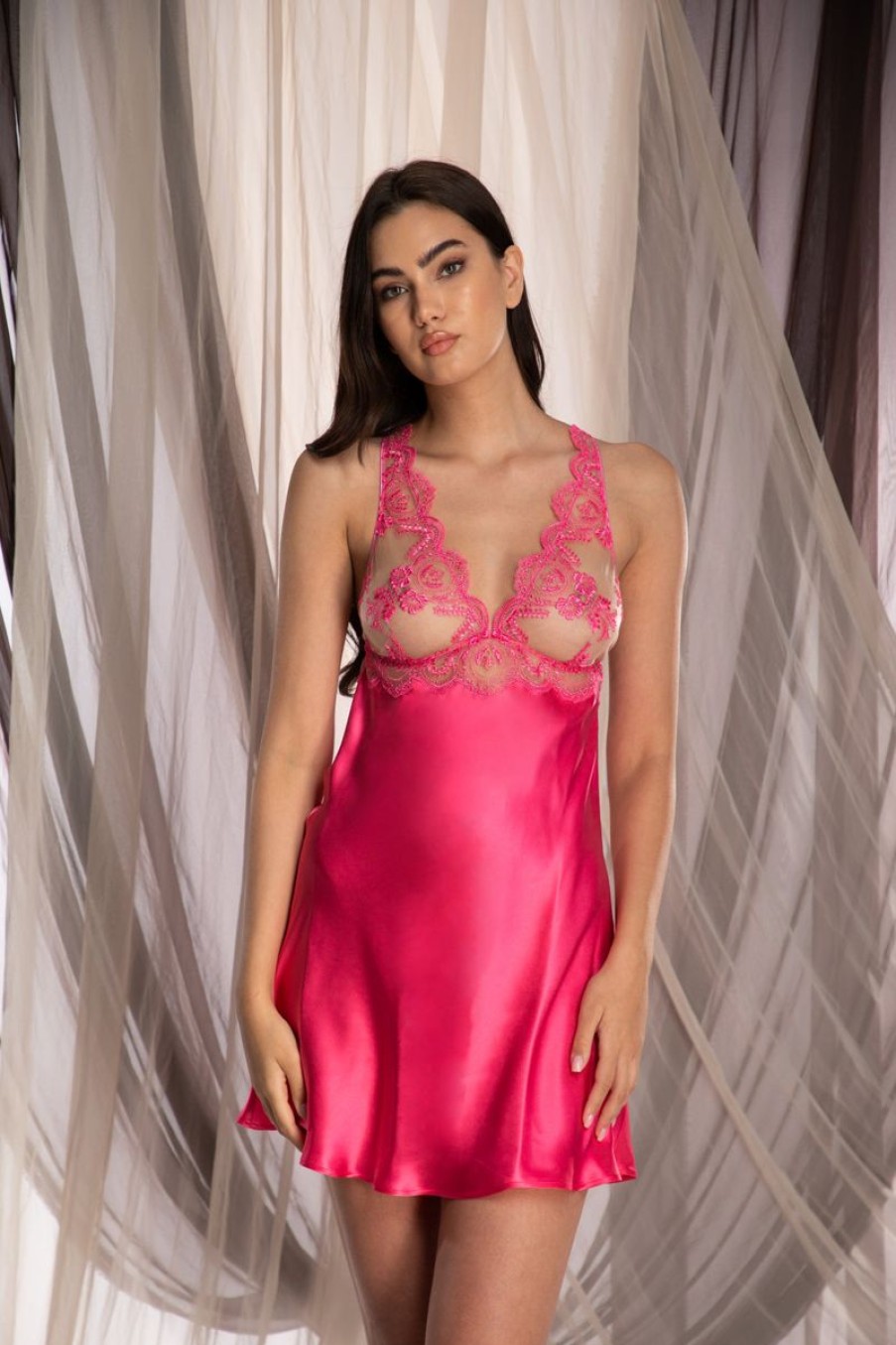 Loungewear I.D. Sarrieri | Pixie Dreams Chemise In Wild Pink